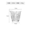 Axyaa Glass Coffee Cup Espresso Mug Striped Anti-scald for Latte Cappuccino Tea