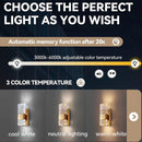 Axyaa Crystal LED Wall Light with Remote, Dimmable for Bedroom, Living Room, and Bathroom