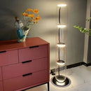 Axyaa Nordic Glass Shade LED Floor Lamp Modern Minimalist Bedroom Living Room Standing Light