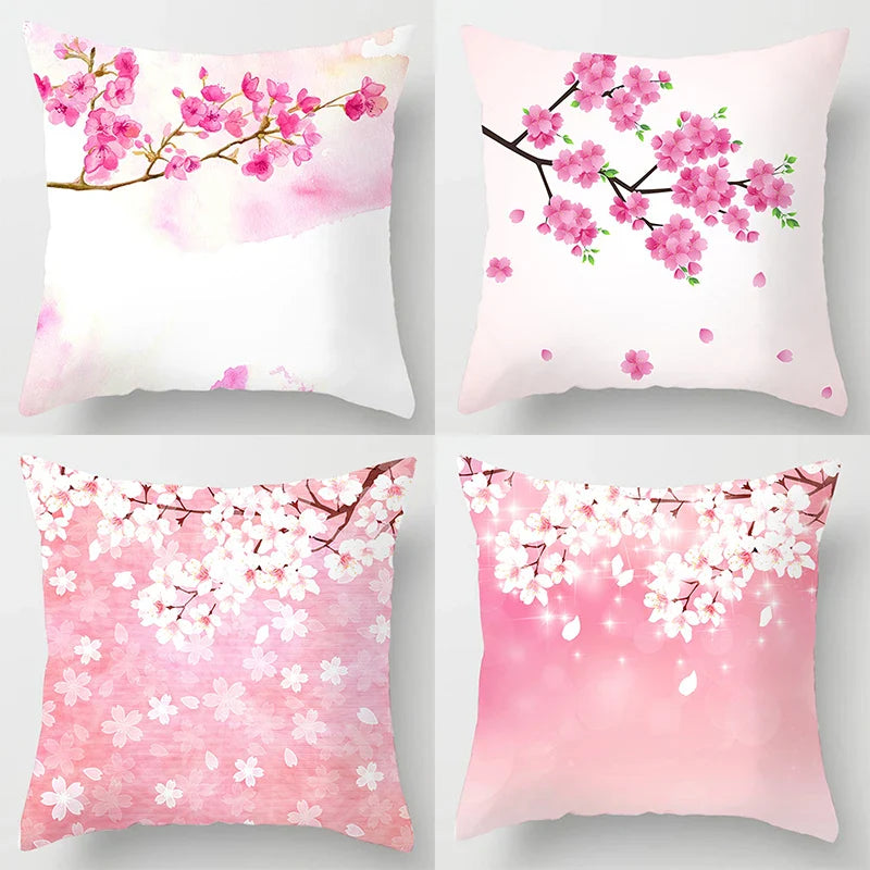 Cherry Blossom Pillowcase for Wedding Party Decor and Gifts - Axyaa