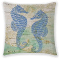 Axyaa Sea Animal Linen Pillow Case 45*45cm Home Decoration