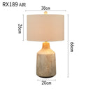 Axyaa Cement Bedside Table Lamp: Japanese Wabi Sabi Style for Bedroom, Living Room, Study