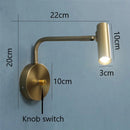 Axyaa Nordic Rotatable LED Wall Lamp for Bedroom Sconce Lighting