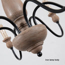 Axyaa Retro Chandelier: Solid Wood Dining Room Lamps for Stylish French Designer Home Decor
