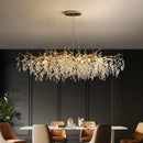 Axyaa Crystal Branch Chandelier: Elegant French Art Room Decor & Luxury Pendant Lamp