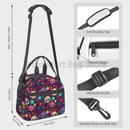Axyaa Sugar Skull Day of The Dead Insulated Lunch Bag with Adjustable Strap