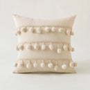 Axyaa Boho Tufted Lumbar Pillow Cover with Tassels - Modern Farmhouse Style