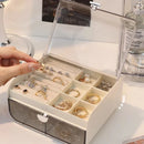 Axyaa Acrylic Jewelry Box Organizer for Necklace Earrings Rings Storage