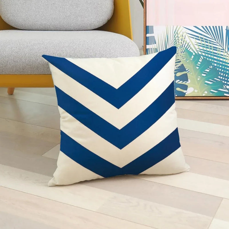 Axyaa Simple Modern Blue Pillowcase for Home Decor