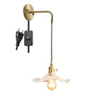 Axyaa Amber Glass LED Wall Sconce Indoor Lighting for Living Room Bedroom Bar