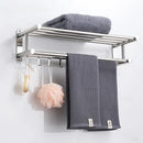 Axyaa Stainless Steel Bathroom Towel Shelf with Toilet Paper Holder & Soap Dish