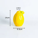 Axyaa Lemon Ceramic Vase with Artificial Flowers | Room Decorative Floral Arrangement