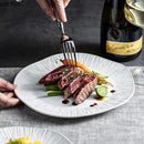 Axyaa Matte Ceramic Steak Plate Pasta Sushi Salad Molecular Cuisine Tableware