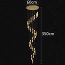 Axyaa Crystal Chandelier Stair Pendant Lamp Living Room Pendant Lights Interior Lighting