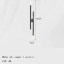 Axyaa Gold Black Copper Wall Light 4000K Art Deco Sconce Brass White Acrylic