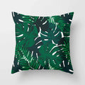 Axyaa Tropical Green Plants Pattern Cushion Cover for Sofas and Decor