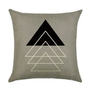 Axyaa Abstract Geometry Linen Pillowcase 45*45cm Square Home Sofa Decor Cover