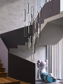 Axyaa Oval Nordic Chandelier for Villa Living Room Dining Bedroom Stairs