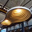 Axyaa Nordic Resin Pendant Light, White Rice Field Acoustic Lamp, Creative Island Light