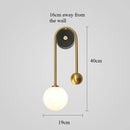 Gold LED Wall Sconce Glass Ball Lamp Nordic Style Axyaa Modern Luminaire