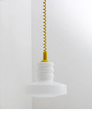 Axyaa Glass Suspension Chandelier - Retro White Ceiling Light for Living Room