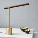 Axyaa Modern LED Wood Table Lamp for Home Living Room Bedroom Decor