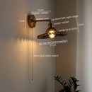 Axyaa Modern Copper LED Wall Sconce Light Fixture for Hallway and Bathroom