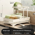 Axyaa 2-Tier Dish Drying Rack with Drainboard and Utensil Holder