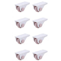 Axyaa Home Directional Pulley Caster Set for Furniture and Storage, Self-Adhesive Wheel