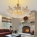 Axyaa Crystal Ceiling Chandelier for Living Room, Luxury Dining & Bedroom LED Light