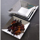 Axyaa Stainless Steel Square Plate for Dim Sum and Barbecue
