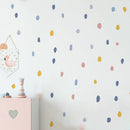 Axyaa Geometric Dot Brush Spot Wall Decals for Kids Playroom Nursery Decor