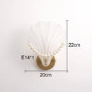Axyaa Crystal Glass Shell Wall Lamp for Modern Minimalist Indoor Lighting