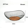 Axyaa Vine Woven Iron Fruit Plate, 6 Styles Vegetable Drain Basket for Bedroom & Bathroom