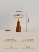 Axyaa Gold Lustre Wood Table Lamp LED for Bedroom Living Room Bar