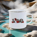 Axyaa Sunflower Love Enamel Mug Set for Camping & Hiking