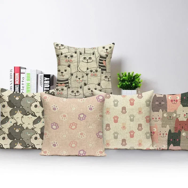 Axyaa Cartoon Pillow Cover: Cute Print Pillow Cover for Home, Bedroom, & Car