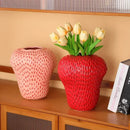 Axyaa Cartoon Strawberry Vase Flowerpot Girl Kids Room Decor Ceramic Home Accessories
