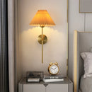 Axyaa Modern Pleated Shade LED Wall Sconce for Living Room Bedroom Decor