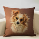 Axyaa Cute Dog Decorative Cushion Cover 45x45cm Linen Sofa Pillowcase Home Bedroom Decor