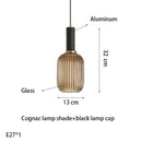 Axyaa Nordic Vintage Glass Pendant Lamp E27LED Bulb Bar Table Lamp