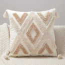 Axyaa Nordic Geometric Plush Pillowcases with Tassel - Bohemian Style Home Decor