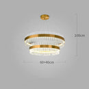 Axyaa Gold Crystal Chandelier LED Ceiling Light - Elegant Illumination for Your Home