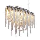Axyaa Aluminum Tassel Chandeliers: Luxury LED Lighting for Dinning Room & Hotel Decor