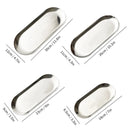 Axyaa Stainless Steel Oval Serving Tray Snack Dish Sushi Plate