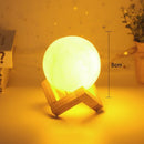Axyaa Moon Lamp Night Light with Stand, Starry Bedroom Decor Kids Gift