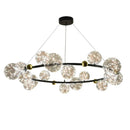 Axyaa Modern Dimmable Metal Pendant Lights with Glass Globe for Dining Room