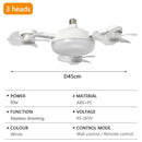 Axyaa LED Ceiling Fan with Remote Control, High Wind Power, Dimmable Light