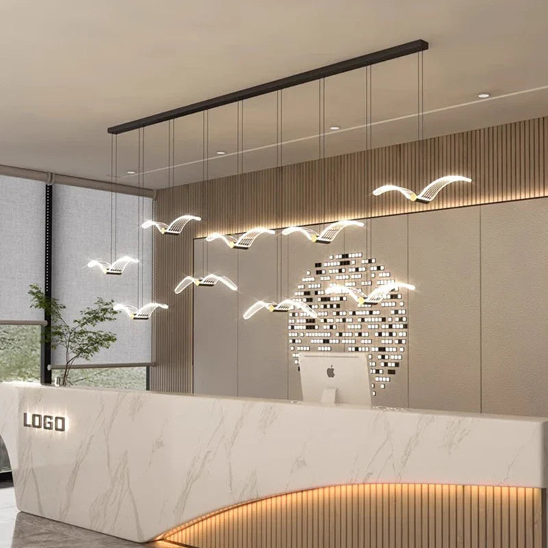 Axyaa Modern LED Pendant Chandeliers for Living Room and Dining Room