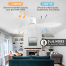 Axyaa Modern Black White Ceiling Fan Low Floor DC Motor 30W With Remote Control